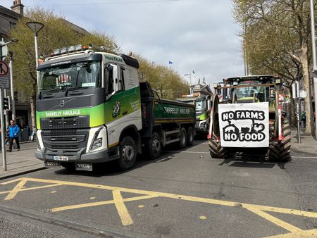 FILE PHOTO: Vehicles block access to Dublin's O'Connell Street