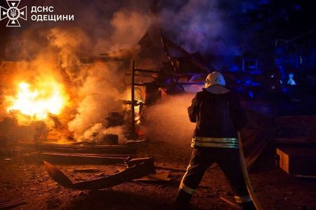 Aftermath of a Russian drone attack in Odesa