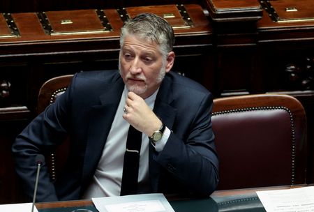 Minister Alessandro Giuli attends the question time at the low