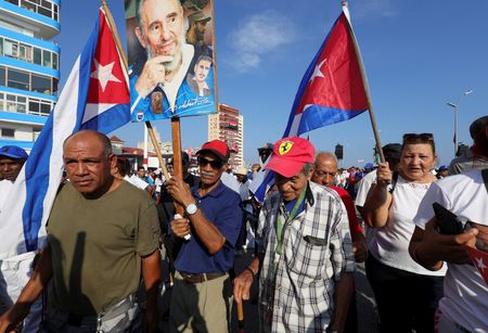 Cubans mark International Workers Day with a rally in Havana