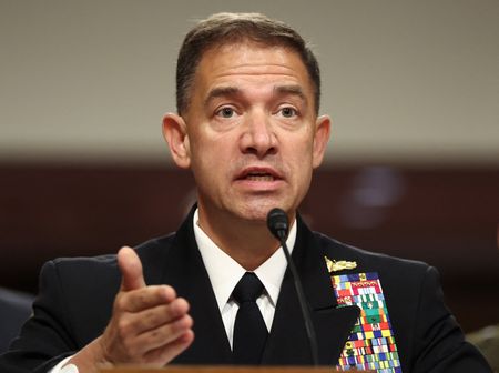 Centcom Commander Admiral Cooper testifies on Capitol Hill in Washington