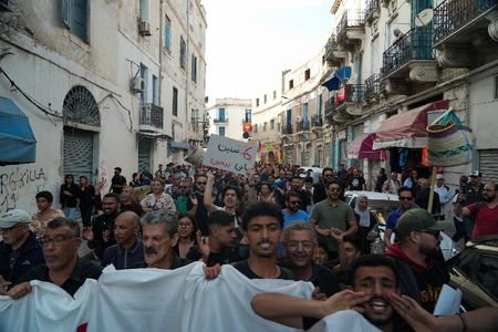 Tunisians protest against President Kais Saied government, in Tunis