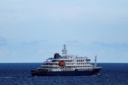 FILE PHOTO: The cruise ship MV Hondius, affected by a