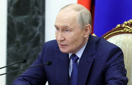 Russia's President Putin chairs a meeting in Moscow