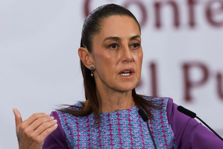 Mexico's President Claudia Sheinbaum holds a daily press conference in