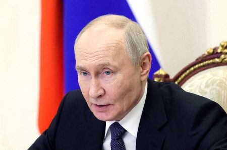 Russian President Putin chairs a Security Council meeting in Moscow