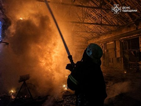 Aftermath of a Russian drone attack in Odesa region