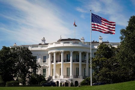 A general view of the White House