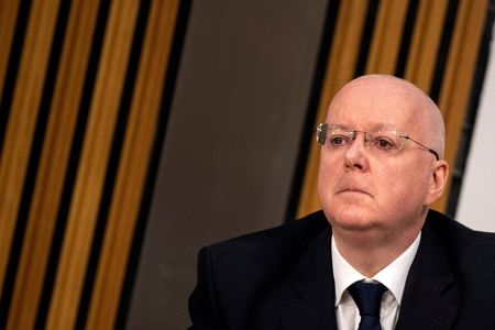 FILE PHOTO: SNP Chief Executive Peter Murrell arrives to give