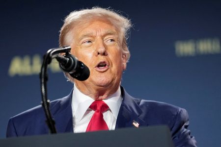 FILE PHOTO: U.S. President Trump delivers an address on Artificial