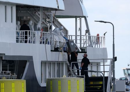 Cruise ship MV Hondius arrives at the Port of Rotterdam