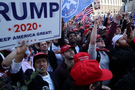America First rally with Fuentes at the Million Maga March