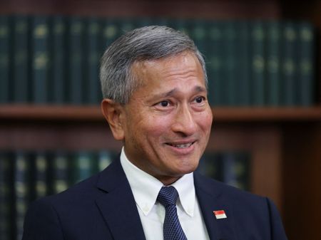 Singapore's Minister of Foreign Affairs Vivian Balakrishnan speaks to Reuters
