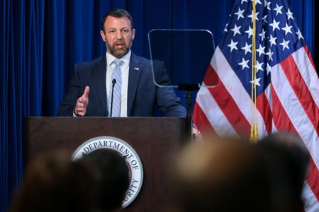 U.S. Secretary of Homeland Security Mullin participates in an event