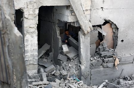 Site of an Israeli airstrike on a residential building on