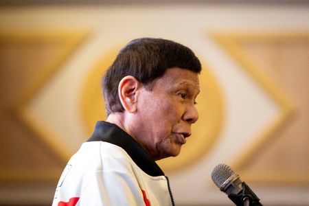 Former Philippine president Rodrigo Duterte attends PDP-Laban proclamation rally