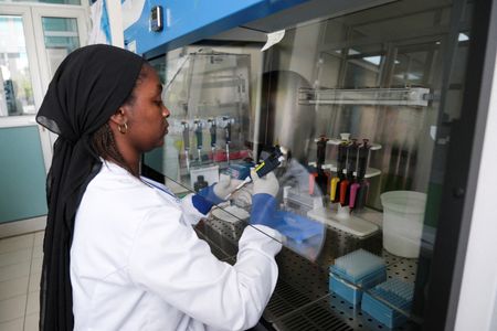 FILE PHOTO: Inside an African lab at the center of