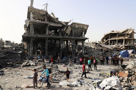 Aftermath of an Israeli strike on a house in Jabalia