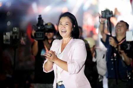 Peru's presidential candidate Fujimori holds closing campaign rally in Lima