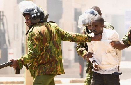 Protests against a U.S. Ebola quarantine plan in Kenya