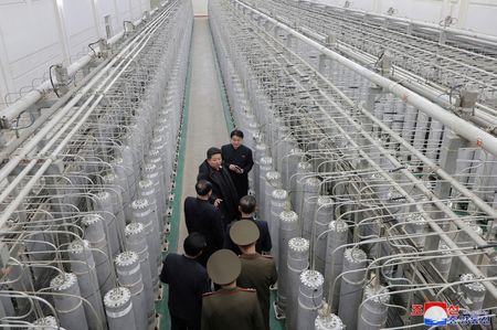 FILE PHOTO: North Korean leader Kim Jong Un visits the