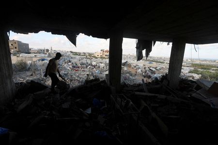 Aftermath of an Israeli strike in Khan Younis