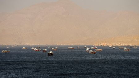 FILE PHOTO: Vessels in the Strait of Hormuz, Musandam