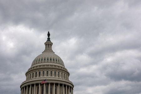U.S. Capitol building on a cloudy day in Washington