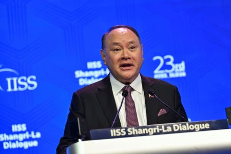 Philippines' Defence Secretary Gilberto Teodoro Jr speaks at the IISS