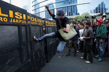 Indonesian students hold protests against the government policies in Jakarta