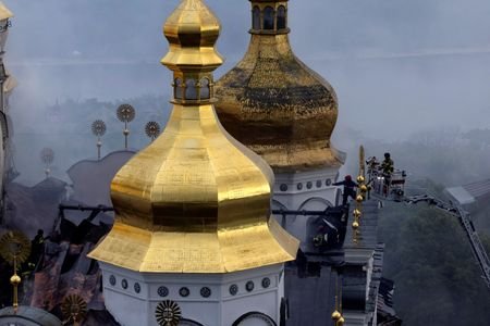 Aftermath of missile and drone strikes in Kyiv