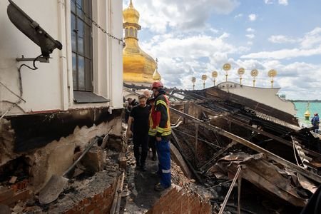 Russian drone and missile strike in Kyiv