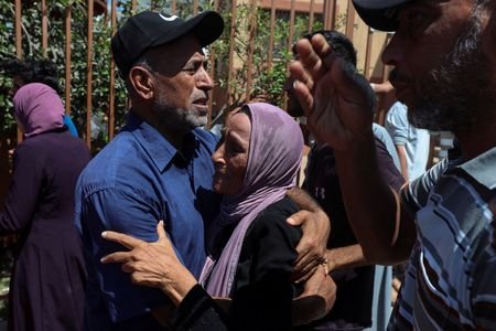 Palestinians mourn loved ones at Nasser hospital following an Israeli