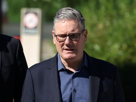 Britain's PM Starmer visits a housing development project in London
