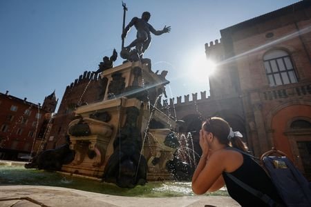 African heatwave in Bologna, Italy