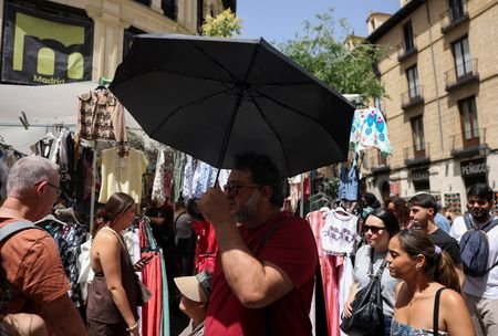 A hot summer day in central Madrid