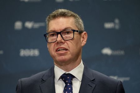 Australia's Minister for Defence Industry Pat Conroy speaks during a