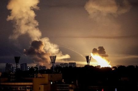 Russian missile and drone strike in Kyiv