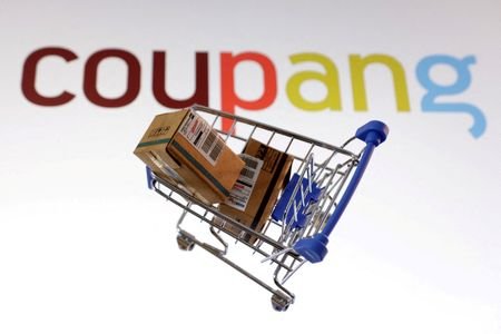 FILE PHOTO: Illustration shows Coupang logo