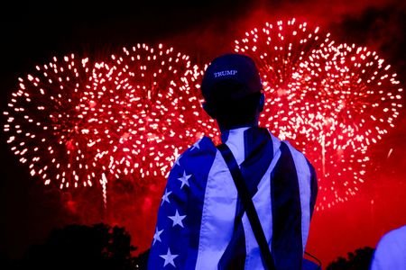 U.S. President Donald Trump holds Fourth of July rally, marking