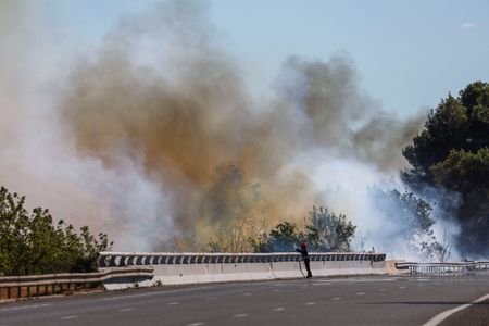 Firefighters battle wildfire near Beziers