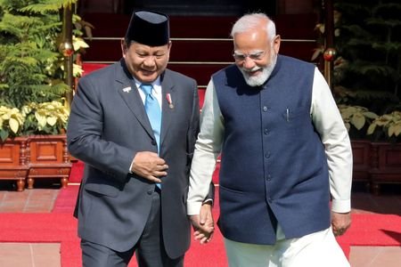 Indonesian President Prabowo Subianto and India's Prime Minister Narendra Modi