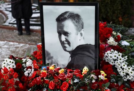 People mark first anniversary of Russian opposition leader Navalny's death