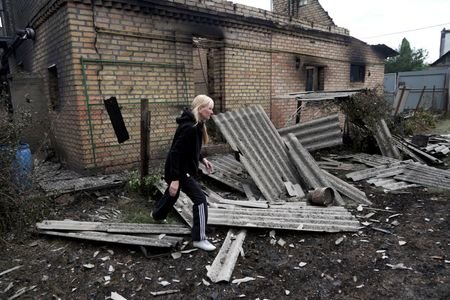 Aftermath of Russian missile and drone attack in Vyshneve