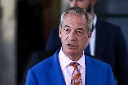 Nigel Farage, the leader of Britain's Reform UK party makes