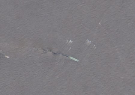 FILE PHOTO: A satellite image shows a group of small
