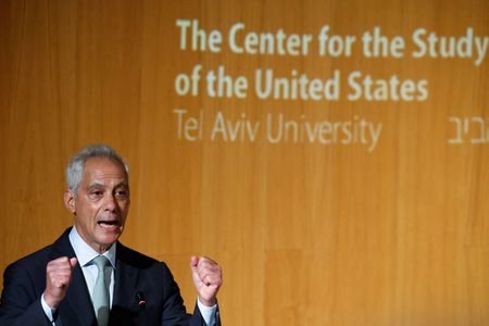 Former White House chief of staff Rahm Emanuel attends an