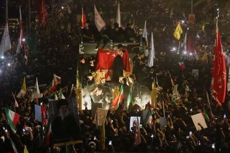 Funeral procession for Iran's late Supreme Leader Ayatollah Ali Khamenei