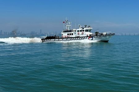 Taiwan Coast Guard ship patrols around Taiwan's Kinmen islands
