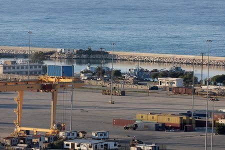 FILE PHOTO: A general view of Russian Navy facility in